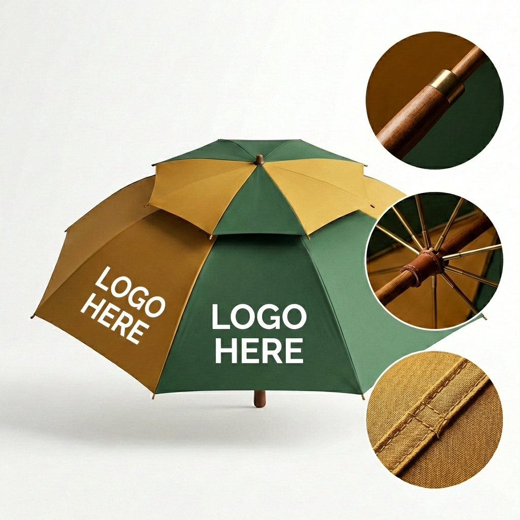 Classic J-Handle Double-Layer Umbrella
