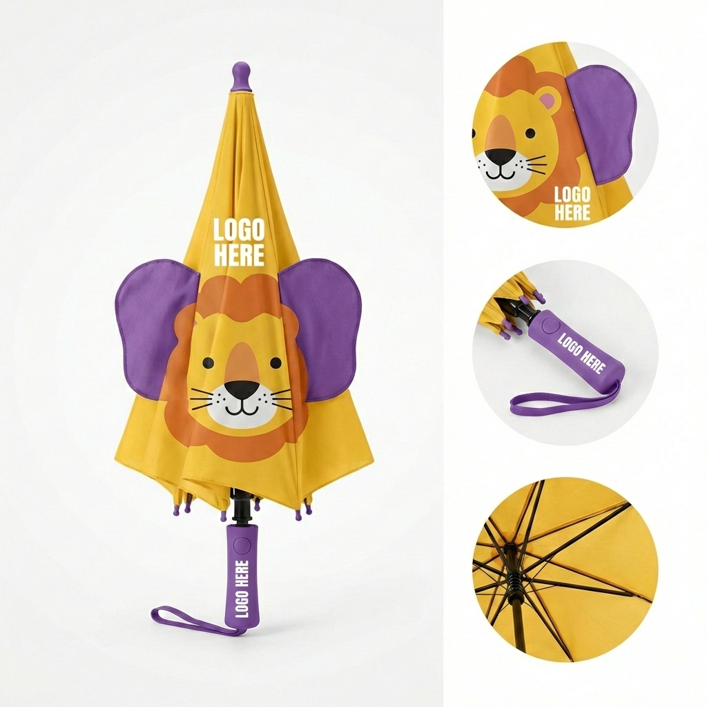 JoyGuard Kids' Umbrella: Vivid Characters, Ergonomic Handle