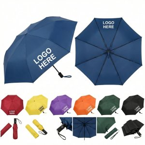 DualShield 8-Rib Windproof Folding Umbrella