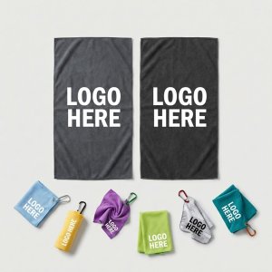 On-Course Essential: Smooth Microfiber Golf Towel with Quick-Attach Clip